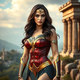 A captivating reinterpretation of Wonder Woman, embracing Turkish cultural influences in a sexy yet empowered manner