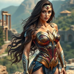 A captivating reinterpretation of Wonder Woman, embracing Turkish cultural influences in a sexy yet empowered manner