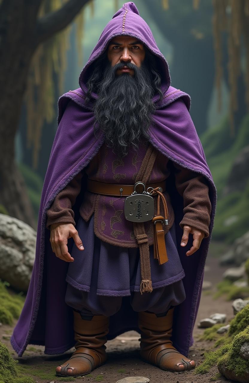 A live action hyper realistic image of Dori, a short fantasy Dwarf from The Hobbit