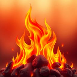 An animated vector flame design perfect for an Instagram post background