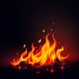 An animated vector flame design perfect for an Instagram post background