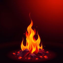 An animated vector flame design perfect for an Instagram post background