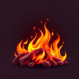 An animated vector flame design perfect for an Instagram post background