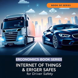 A visually striking illustration representing the Internet of Things (IoT) and ergonomics for driver safety