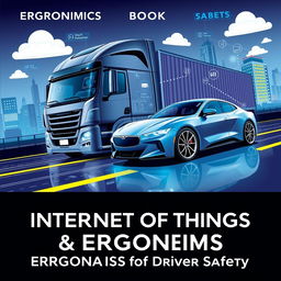 A visually striking illustration representing the Internet of Things (IoT) and ergonomics for driver safety