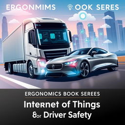 A visually striking illustration representing the Internet of Things (IoT) and ergonomics for driver safety