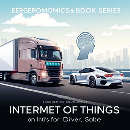 A visually striking illustration representing the Internet of Things (IoT) and ergonomics for driver safety