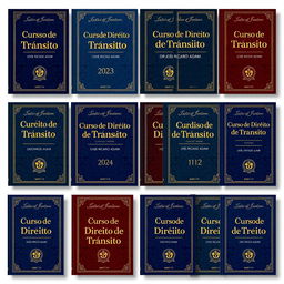 A collection of 12 beautiful book covers for a series on Traffic Law, each designed classically and elegantly