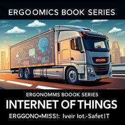 A visually striking illustration representing the Internet of Things (IoT) and ergonomics for driver safety