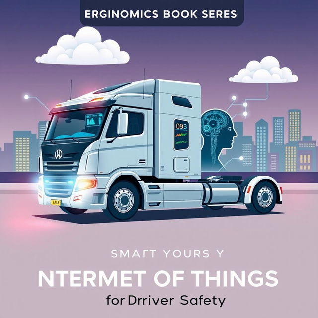 A visually striking illustration representing the Internet of Things (IoT) and ergonomics for driver safety