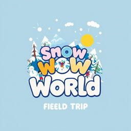 A creative t-shirt design for a field trip themed 'Snow World' at Trans Studio Makassar