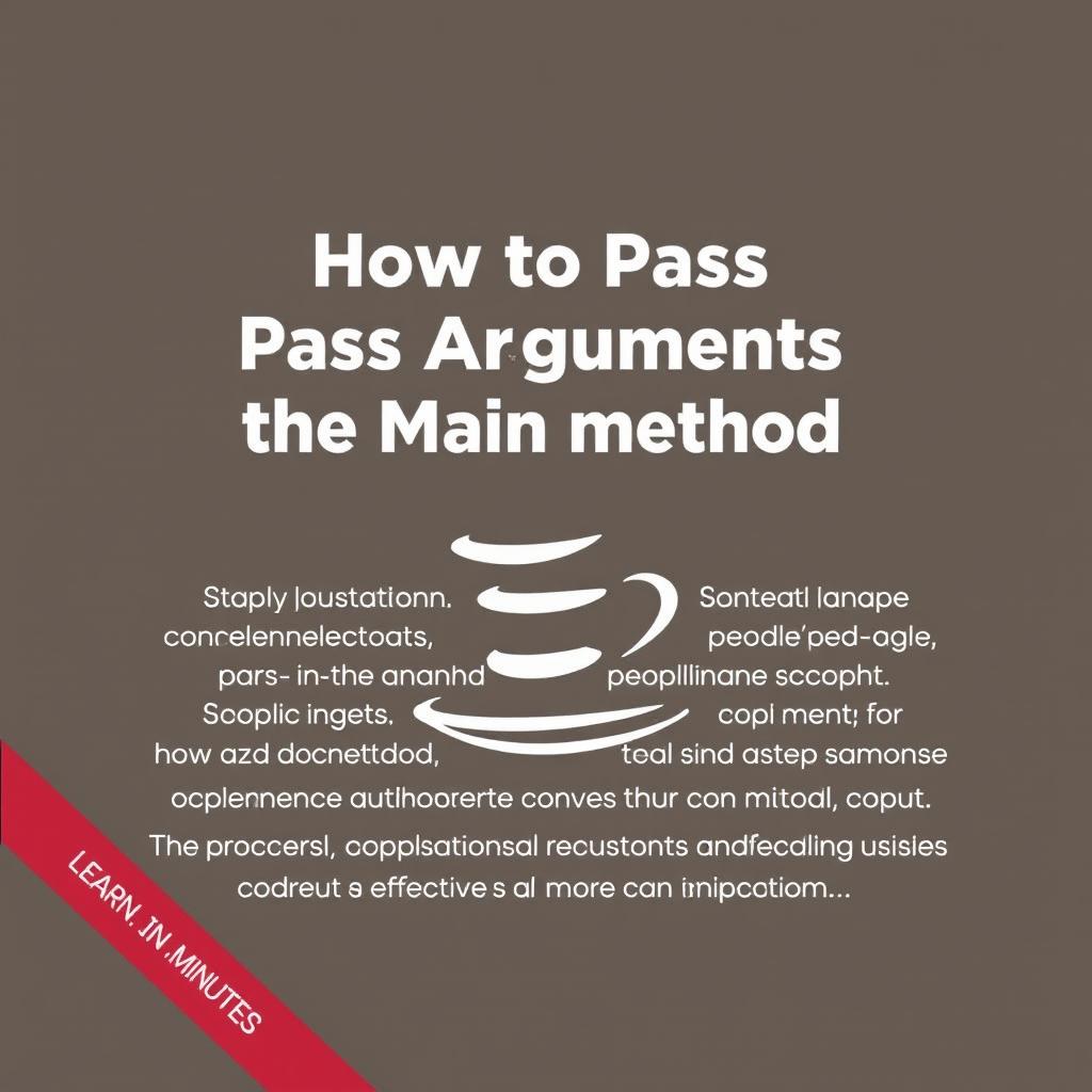 Learn in just 2 MINUTES how to PASS ARGUMENTS to the MAIN method in JAVA