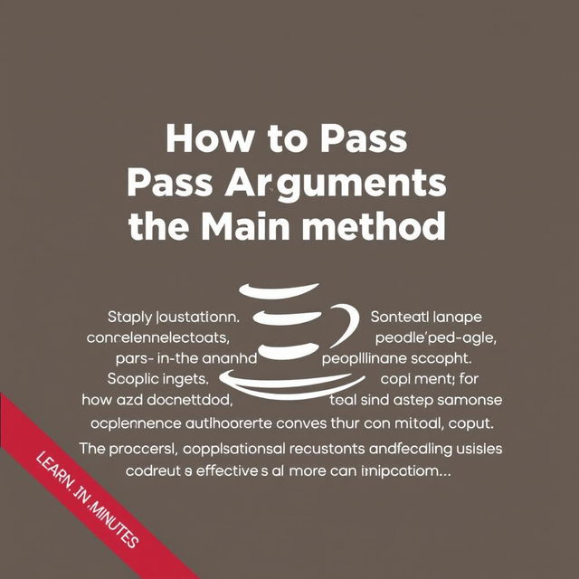 Learn in just 2 MINUTES how to PASS ARGUMENTS to the MAIN method in JAVA