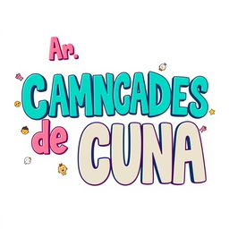 A title design for a comedy film called 'Cambiados de cuna'