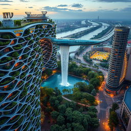 A stunning futuristic, bionic design of high-rise buildings in Kyiv, Ukraine