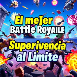 A visually striking YouTube thumbnail for the video titled 'El mejor Battle Royale en Fortnite - Supervivencia al Límite - Victoria Magistral'