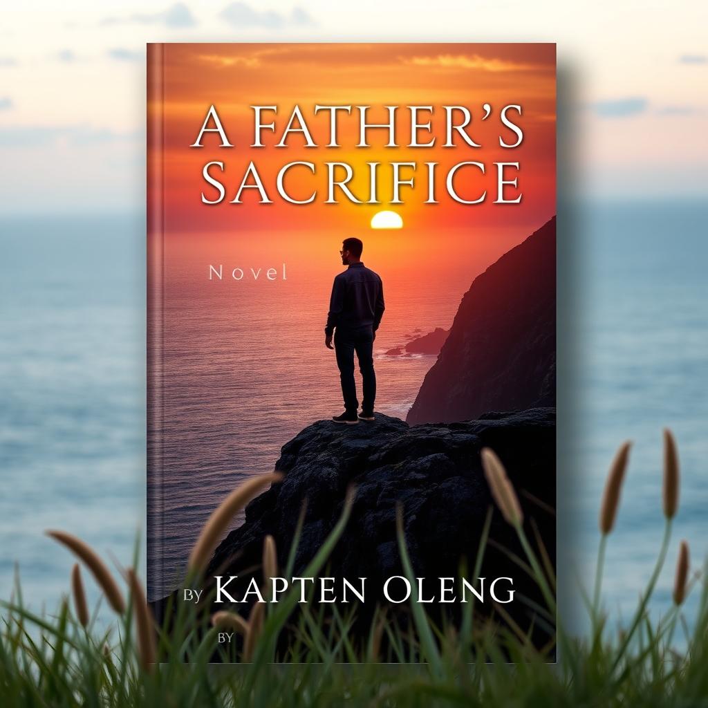 A heartfelt book cover design for the novel "A Father's Sacrifice" by Kapten Oleng