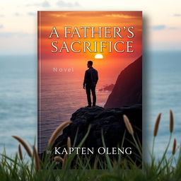 A heartfelt book cover design for the novel "A Father's Sacrifice" by Kapten Oleng