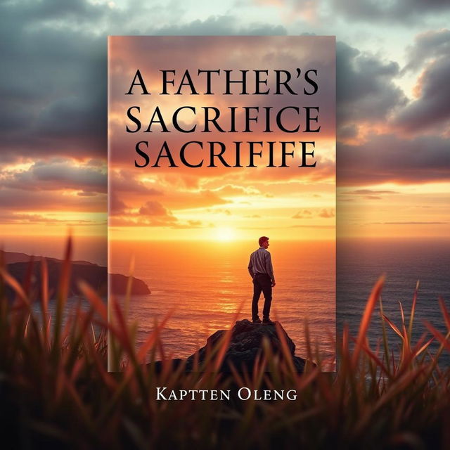 A heartfelt book cover design for the novel "A Father's Sacrifice" by Kapten Oleng