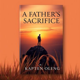 A heartfelt book cover design for the novel "A Father's Sacrifice" by Kapten Oleng