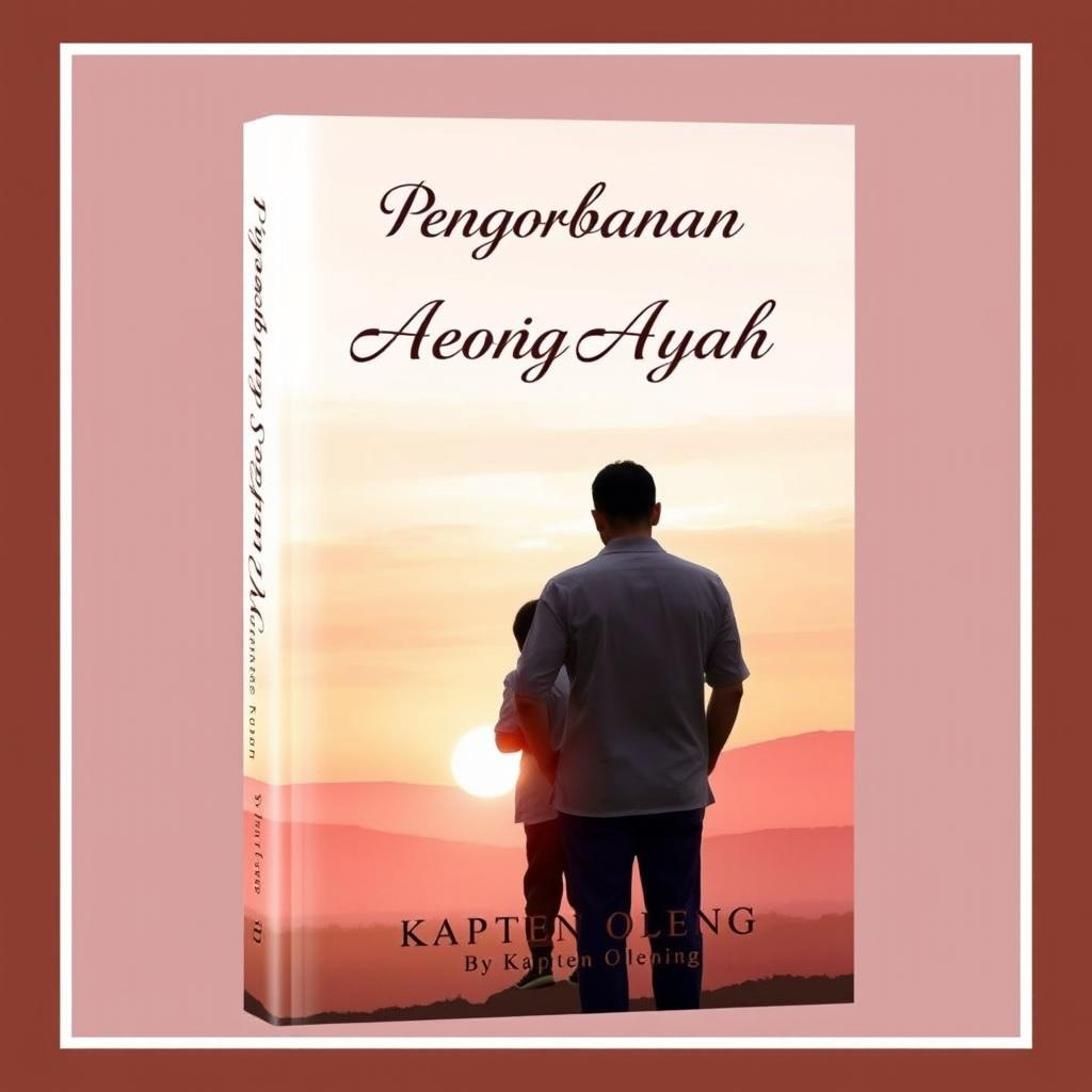 A captivating book cover design for the novel "Pengorbanan Seorang Ayah" by Kapten Oleng