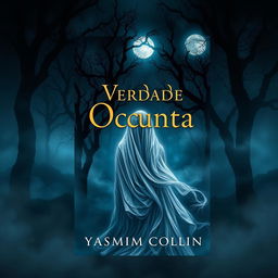 A captivating eBook cover design for "Verdade Oculta" by Yasmim Collin