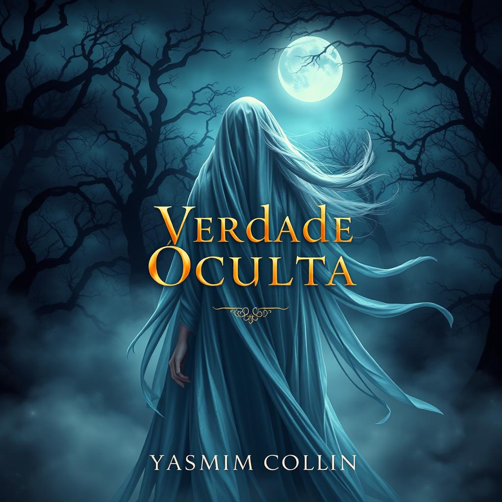 A captivating eBook cover design for "Verdade Oculta" by Yasmim Collin