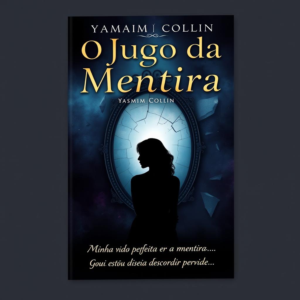 A captivating e-book cover for the theme 'O Jogo da Mentira' by Yasmim Collin