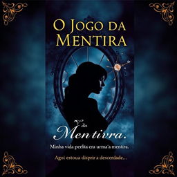 A captivating e-book cover for the theme 'O Jogo da Mentira' by Yasmim Collin