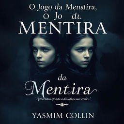 Create an eBook cover for the suspense novel "O Jogo da Mentira" by Yasmim Collin