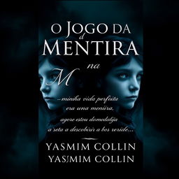 Create an eBook cover for the suspense novel "O Jogo da Mentira" by Yasmim Collin