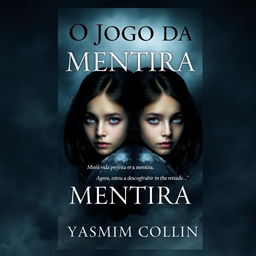 Create an eBook cover for the suspense novel "O Jogo da Mentira" by Yasmim Collin