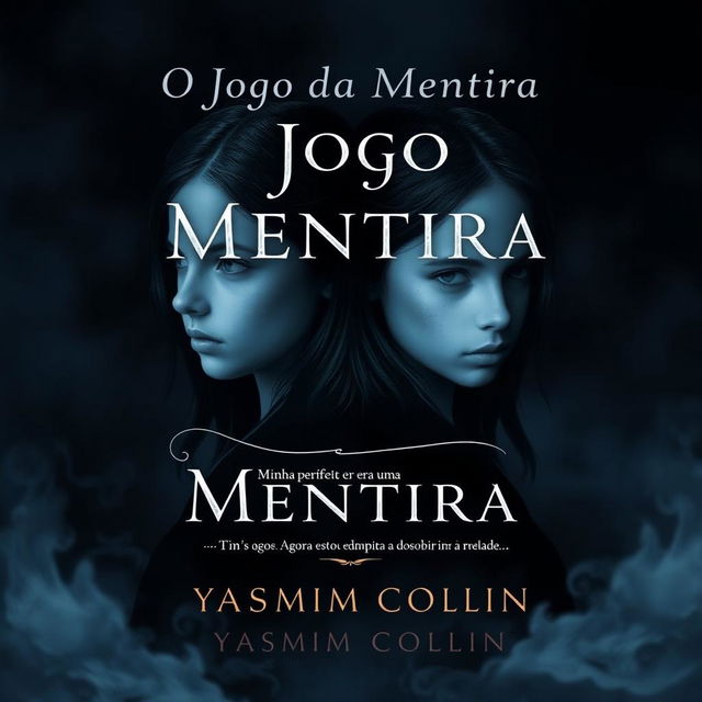 Create an eBook cover for the suspense novel "O Jogo da Mentira" by Yasmim Collin