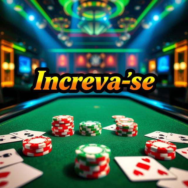 A vibrant YouTube banner for a poker channel, featuring a table with poker chips, playing cards, and a dramatic background of a casino