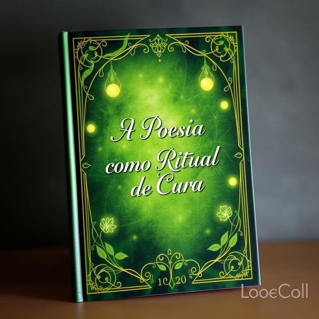 A captivating book cover featuring a rich green background symbolizing nature and magic