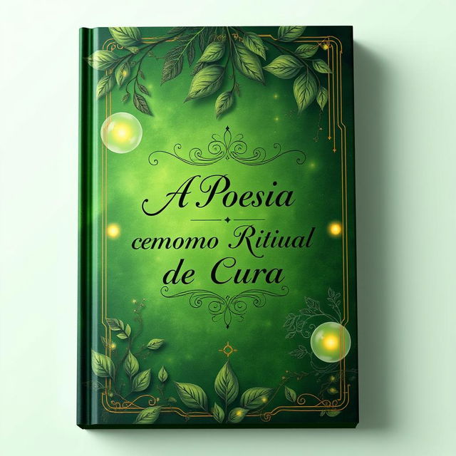 A captivating book cover featuring a rich green background symbolizing nature and magic