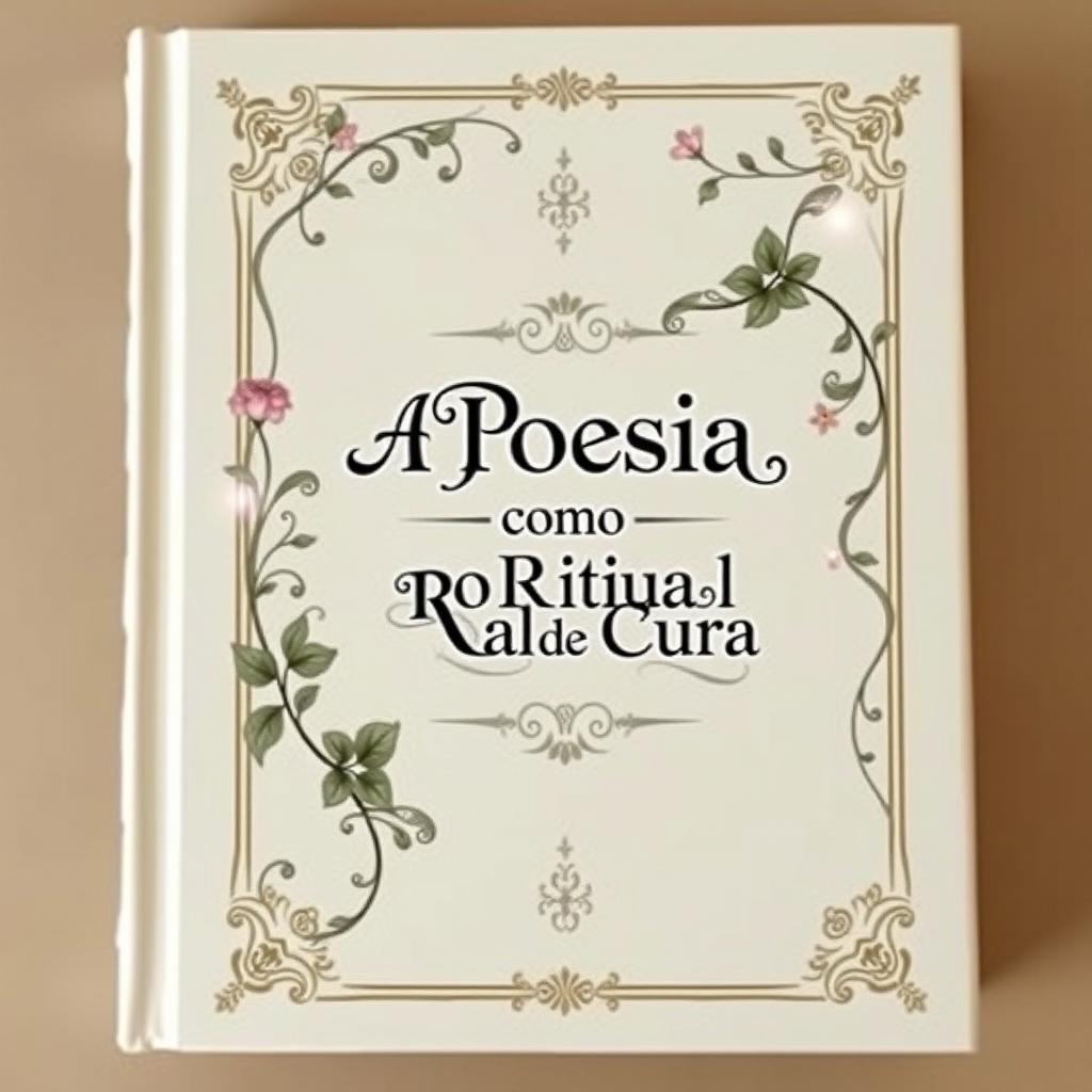 An elegant book cover featuring elements of nature and magic, designed in a neutral color palette to evoke a timeless feel