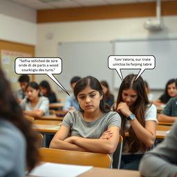 A classroom scene during the day, featuring a teacher explaining the requirements of the IB Diploma Program