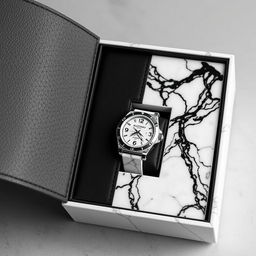 A sophisticated branded packaging design for the watch 'Suleymanov'