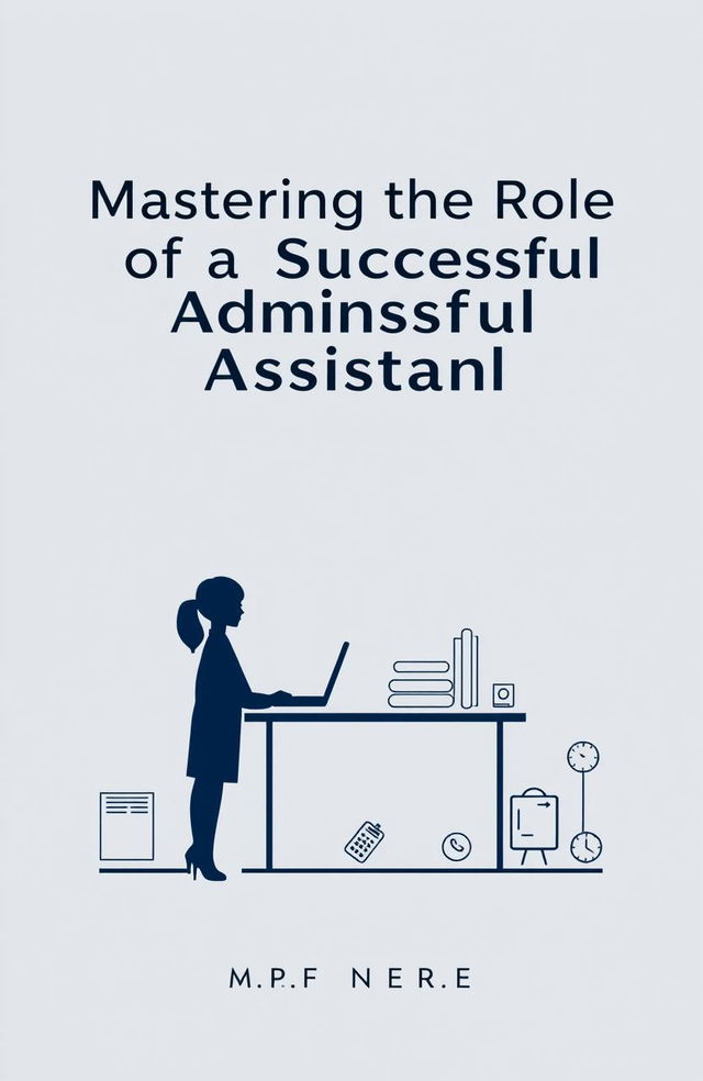 An elegant and professional e-book cover design for the book titled 'Mastering the Role of a Successful Administrative Assistant'