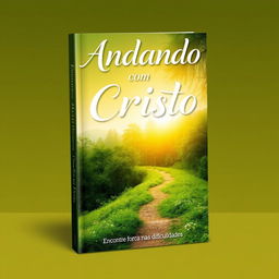 A book cover design for the title "Andando com Cristo - Nas adversidades da vida"