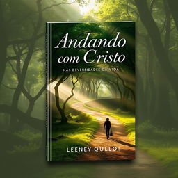 A book cover design featuring the title 'Andando com Cristo - Nas adversidades da vida'