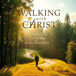 A book cover design for the title "Walking with Christ - In Life's Adversities"