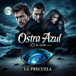 A vibrant and intriguing movie poster for 'La Ostra Azul - La Precuela