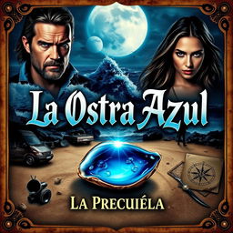 A vibrant and intriguing movie poster for 'La Ostra Azul - La Precuela