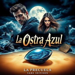 A vibrant and intriguing movie poster for 'La Ostra Azul - La Precuela