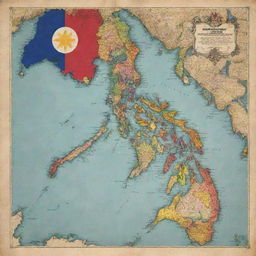 An altered map of the Philippines, where Mindanao is illustrated as an independent country, separate from Luzon and Visayas, complete with its own flag and capital.