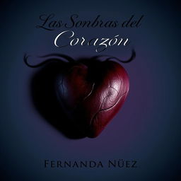 A striking book cover for a novel titled 'Las Sombras del Corazón' by author Fernanda Núñez