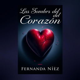 A striking book cover for a novel titled 'Las Sombras del Corazón' by author Fernanda Núñez