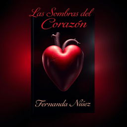 An elegant book cover for a novel titled 'Las Sombras del Corazón' by author Fernanda Núñez